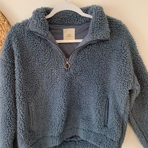 Fuzzy Blue Puffy Jacket